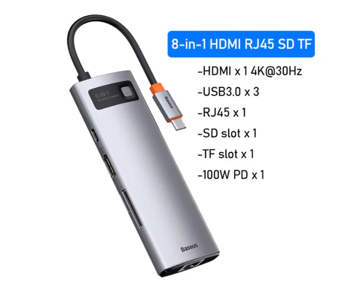 Hub USB-C Baseus 8 w 1