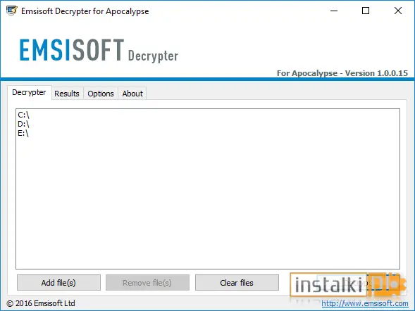 Emsisoft Decrypter for Apocalypse