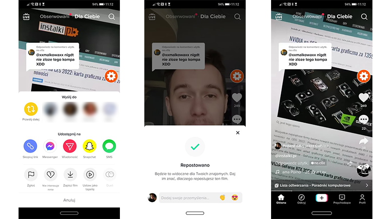 tiktok przeslij dalej 5