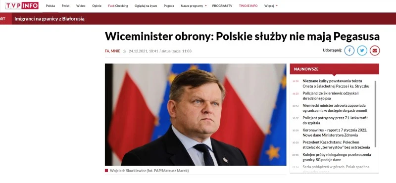 polska nie ma pegasusa tvp info