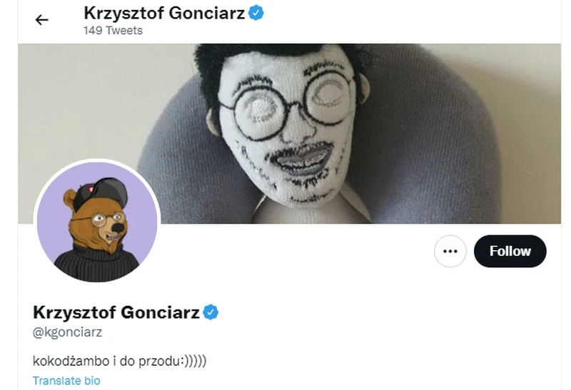 gonciarz twitter