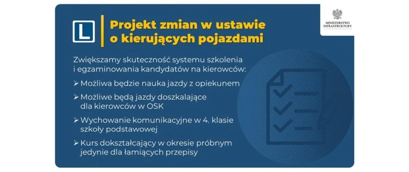 projekt zmian prawo jazdy