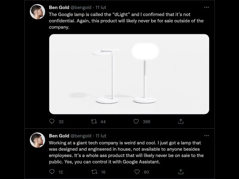Google zaprojektowało smart lampę WiFi specjalnie dla swoich pracowników