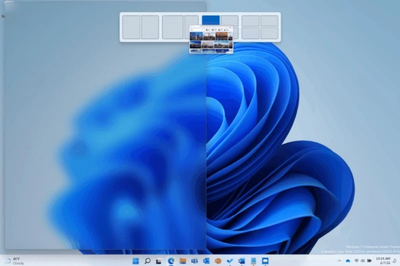 Windows 11 snap layouts