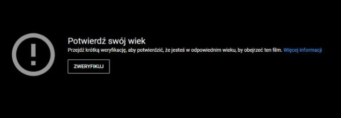 potwierdz swoj wiek youtube