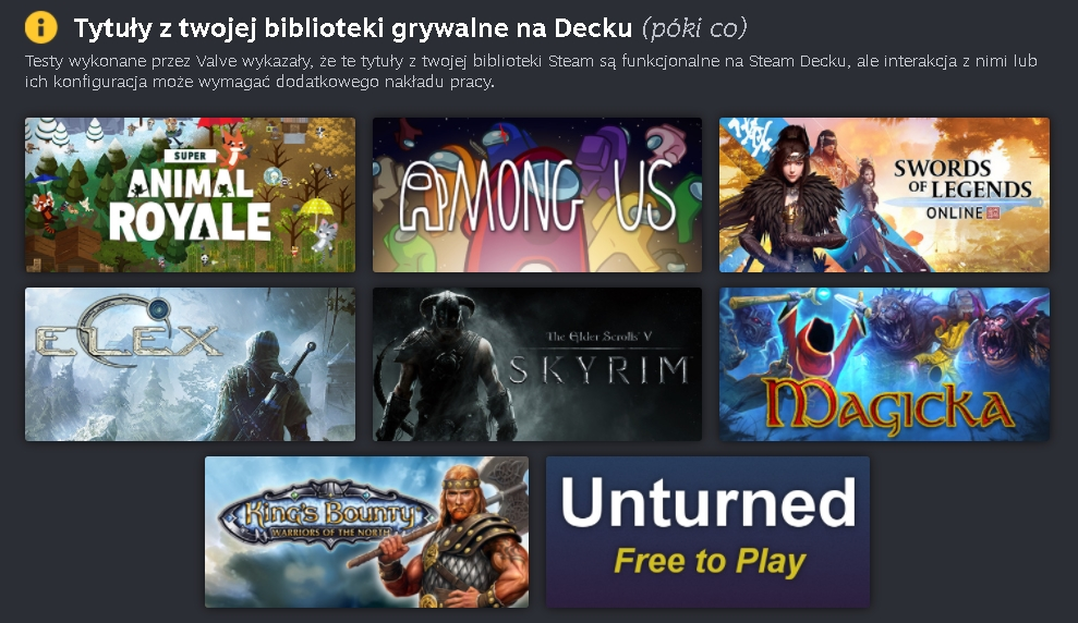 steam deck kompatybilnosc biblioteki 3