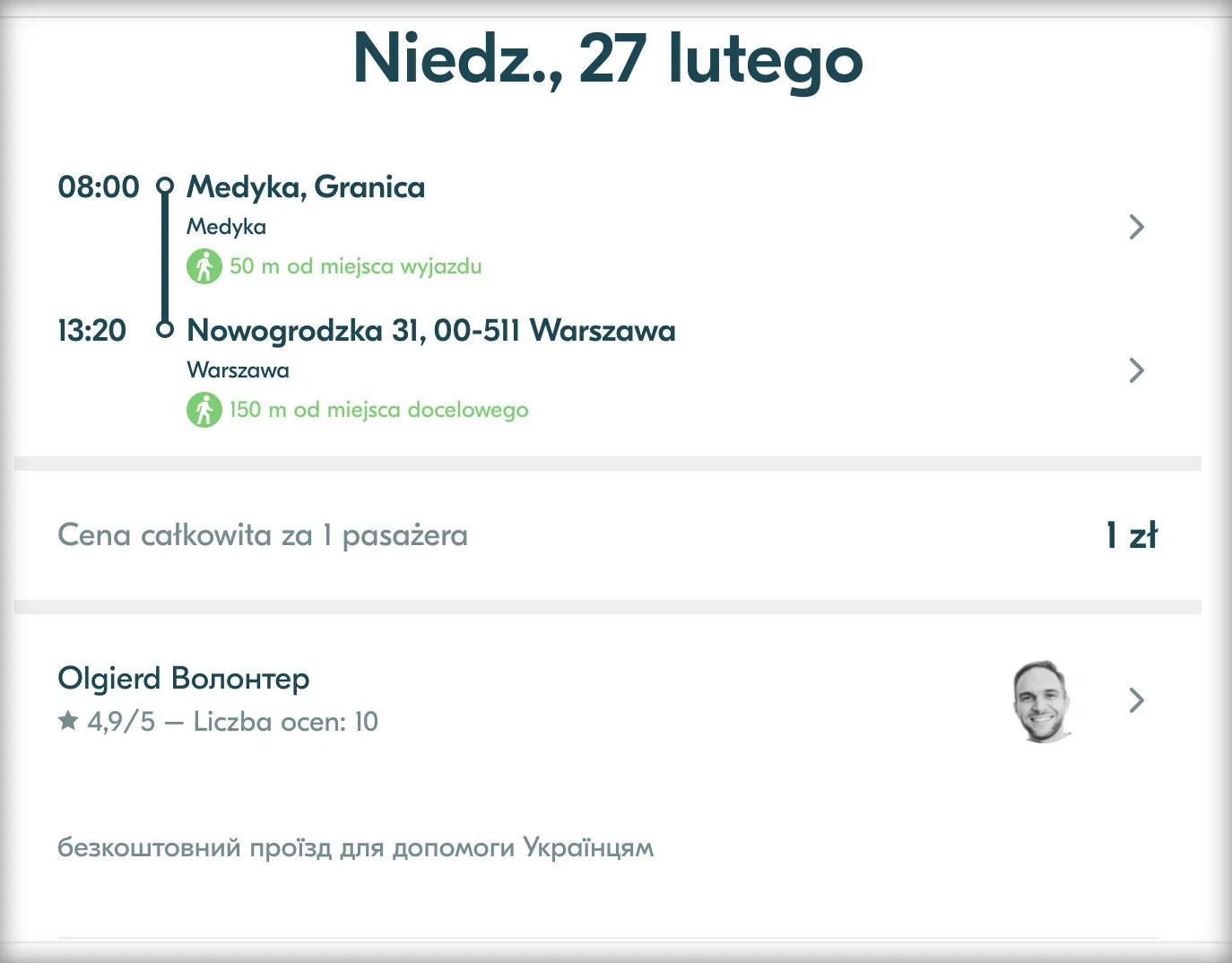BlaBlaCar darmowe przejazdy Ukrainy