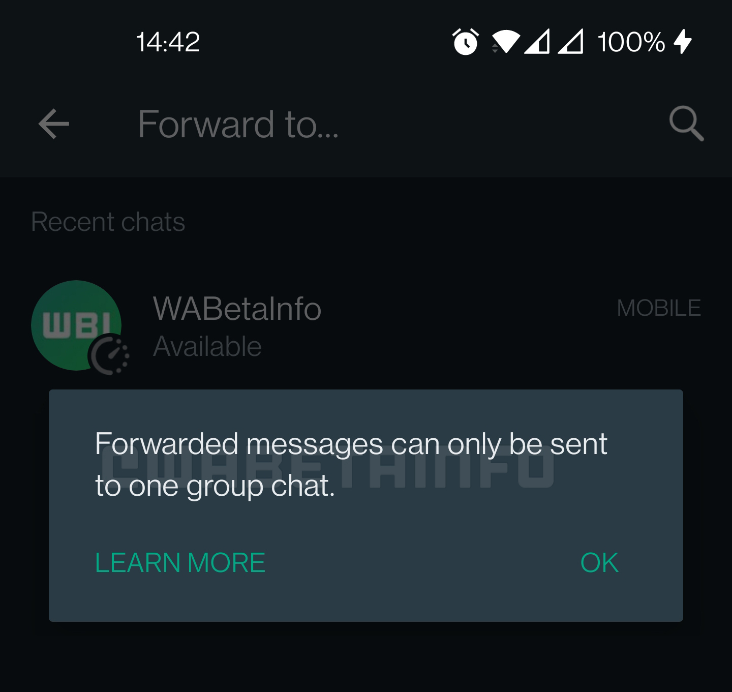 whatsapp przekazywanie blokada 1