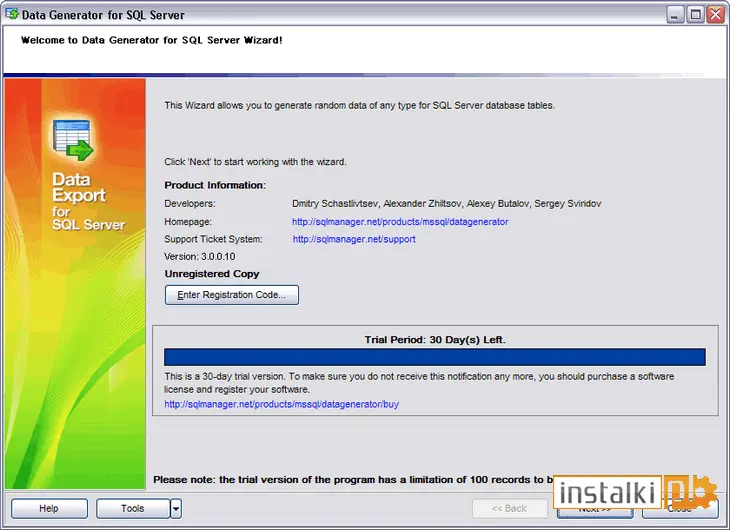 Okladka EMS Data Generator for SQL Server