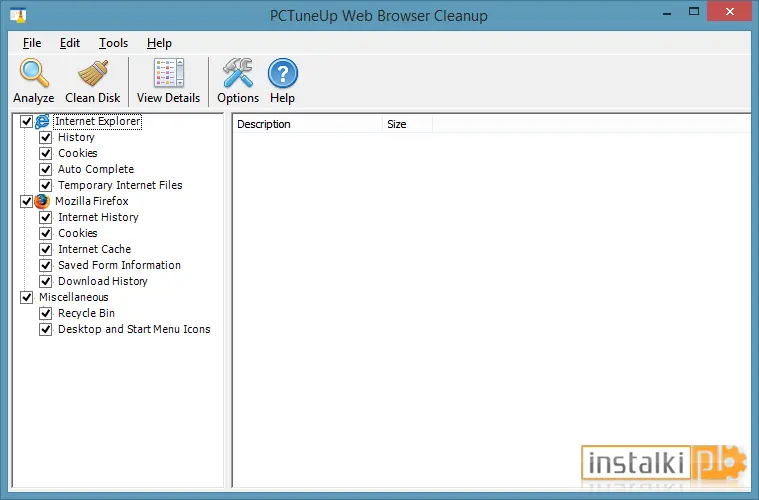 PCTuneUp Web Browser Cleanup