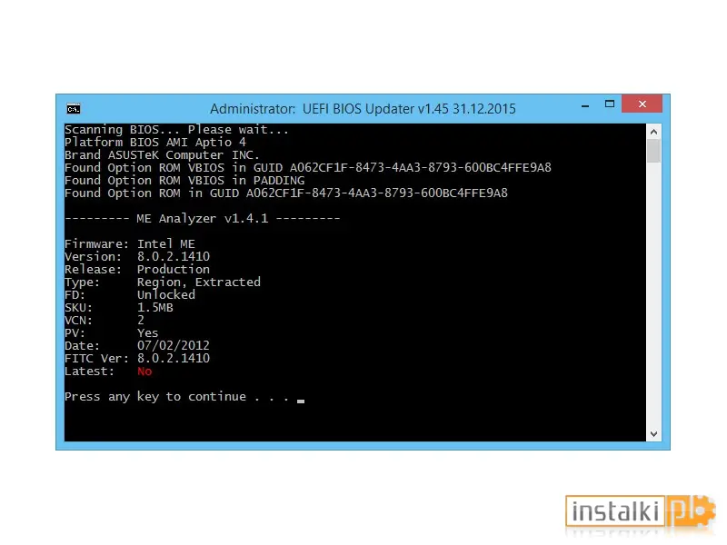 Okladka UEFI BIOS Updater