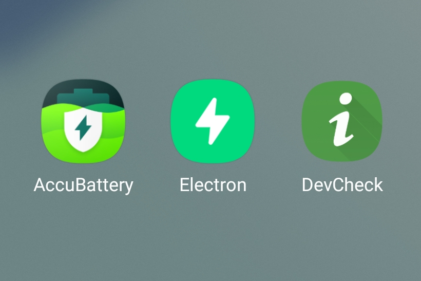 AccuBattery, Electron i DevCheck.