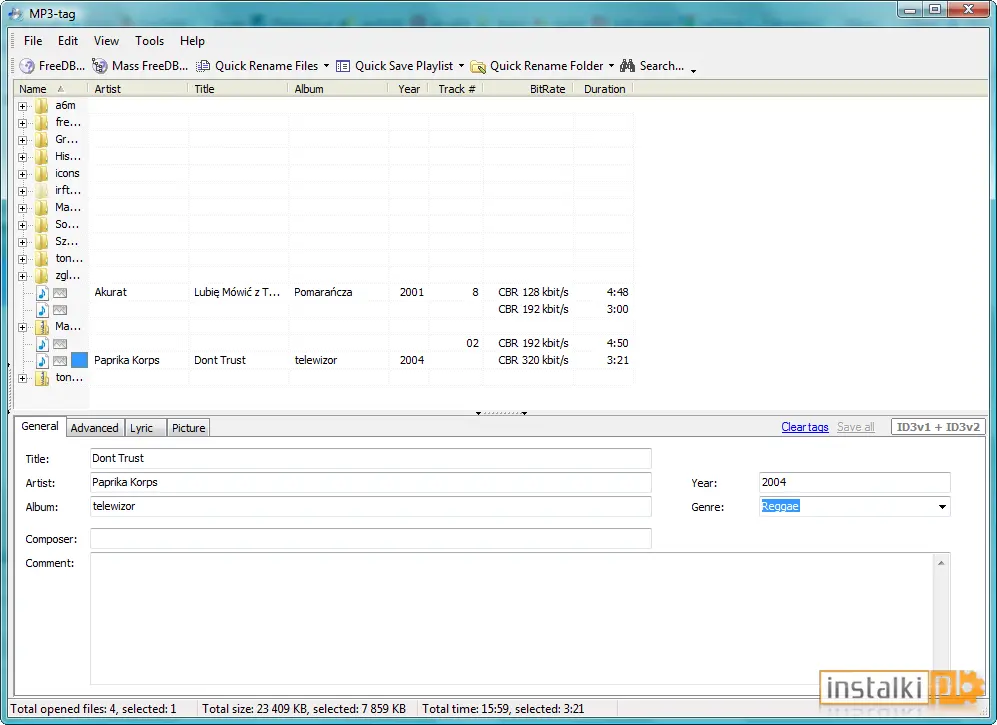 Okladka MP3TagEditor
