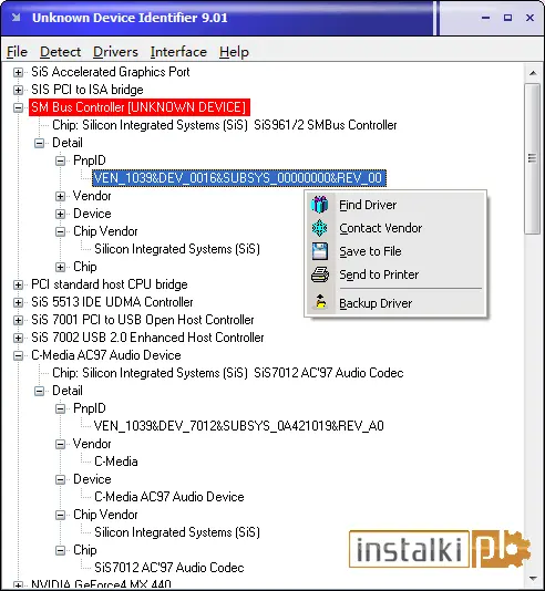 Okladka Unknown Device Identifier