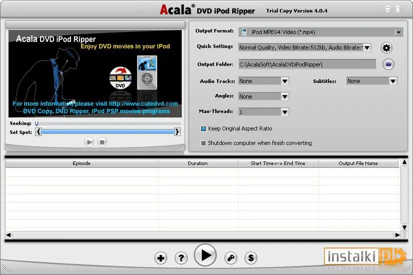 Acala DVD iPod Ripper