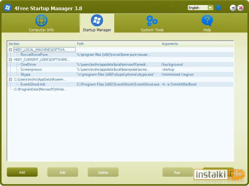 4Free Startup Manager