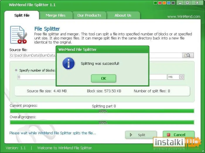 Okladka WinMend File Splitter