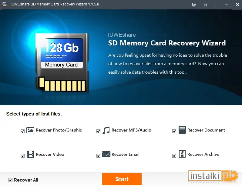 IUWEshare SD Memory Card Recovery Wizard