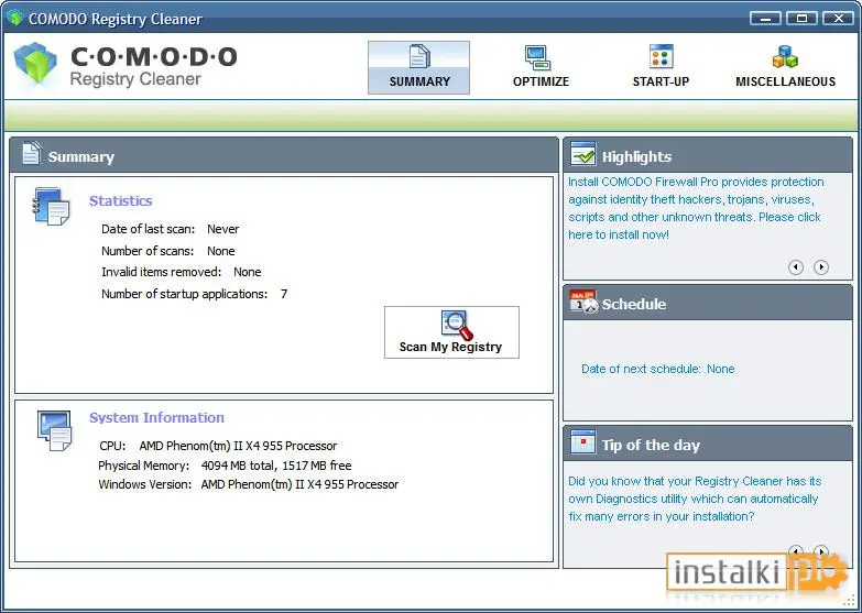 Okladka Comodo Registry Cleaner