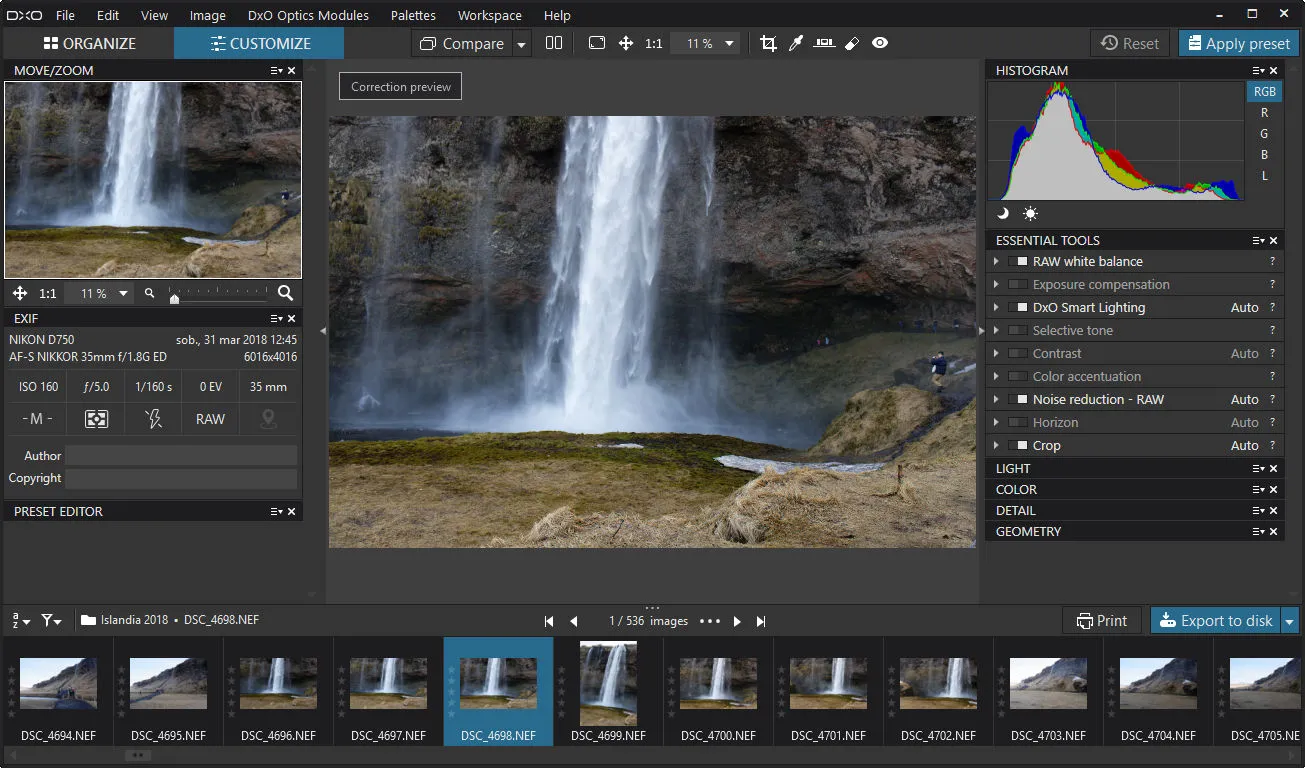 DxO OpticsPro 11 Essential