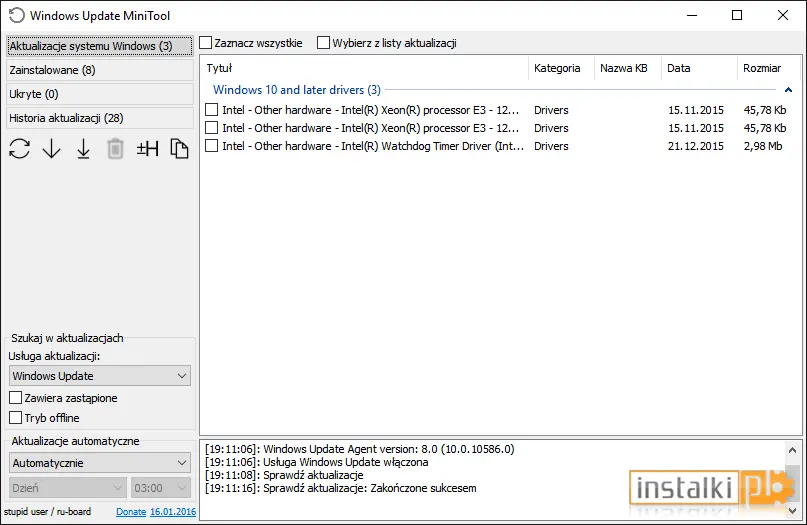 Windows Update MiniTool – spolszczenie