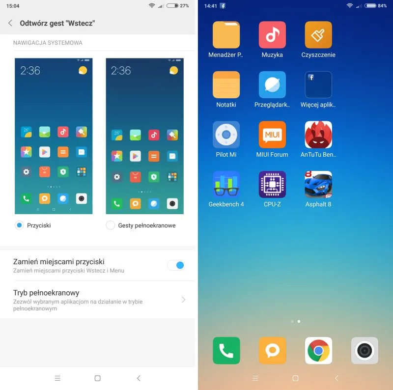 Redmi Note 5 interfejs