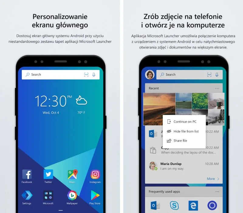 Microsoft Launcher Funkcje