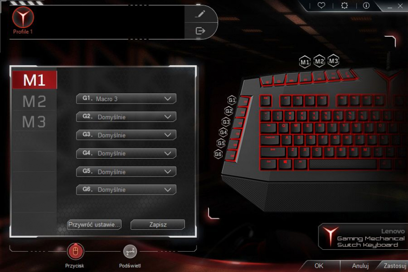 Lenovo Y Gaming Mechanical Switch Keyboard