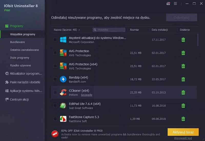 IObit Uninstaller 8 main