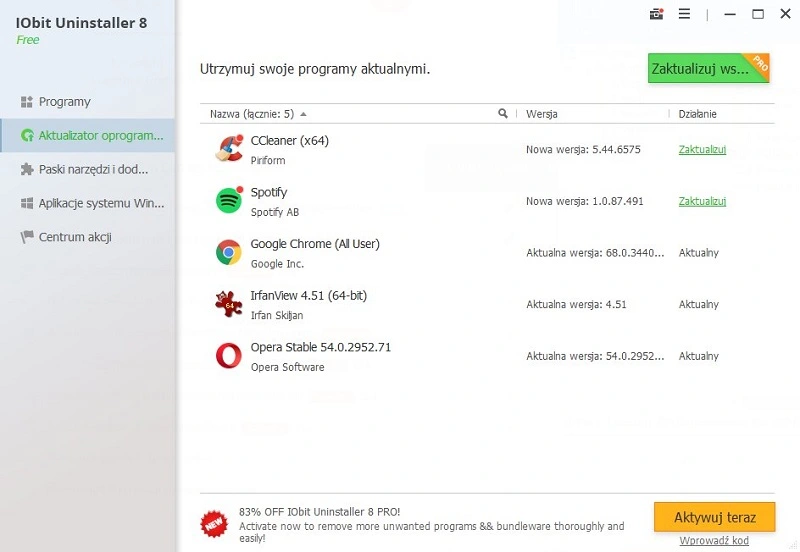 IObit Uninstaller 8 updater