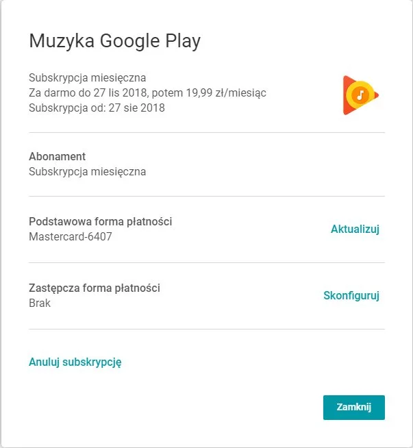 Google Play Music 3m za darmo 3
