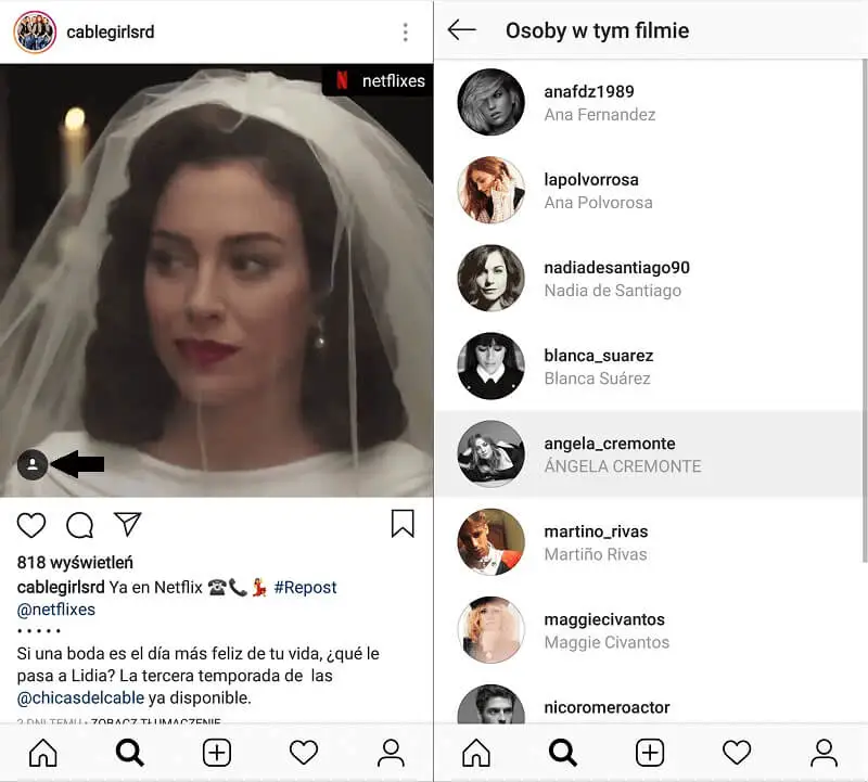Oznaczanie wideo instagram