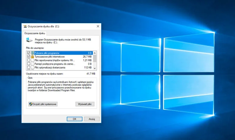 Oczyszczanie dysku C