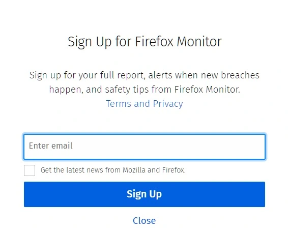 firefox monitor x