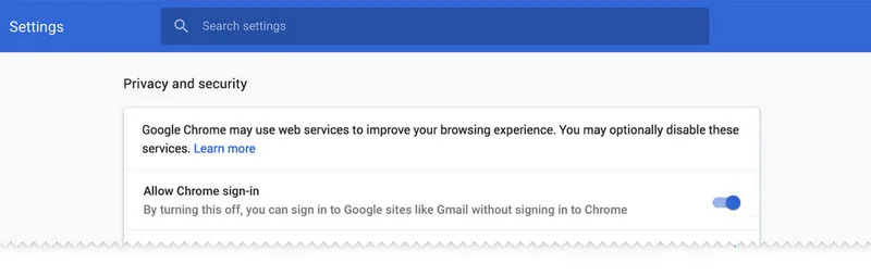 Chrome Sign-in