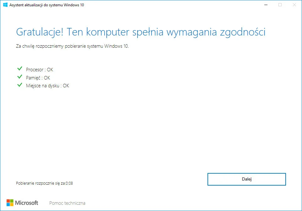 Asystent uaktualnienia do systemu Windows 10 235130