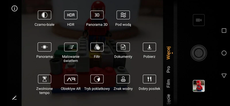 Mate 20 Pro aparat tryby