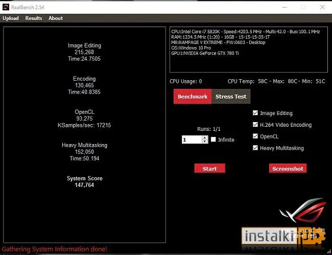 Okladka ASUS RealBench