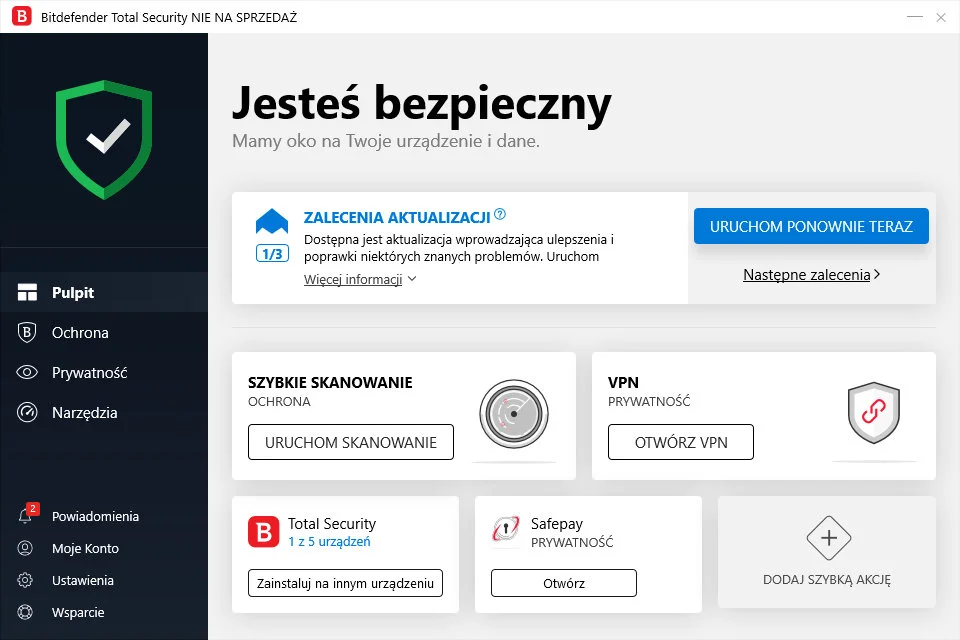 Bitdefender Total Security 2019 scr