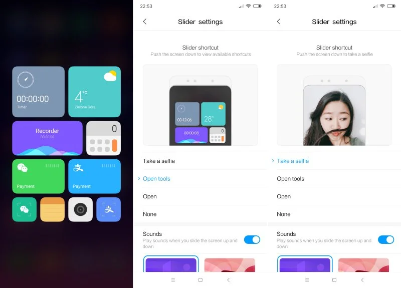 mi mix 3 slider settings