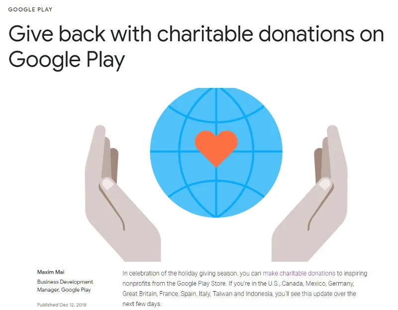 google play darowizny 2