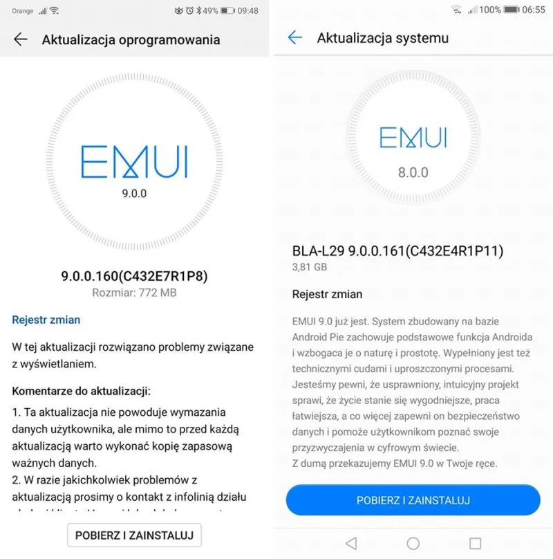 EMUI 9 update