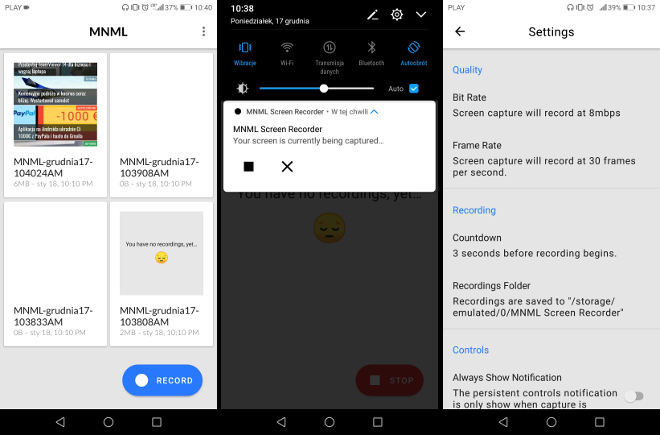 MNML Screen Recorder