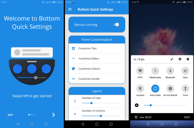 Bottom Quick Settings