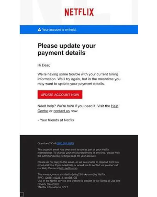 netflix phishing