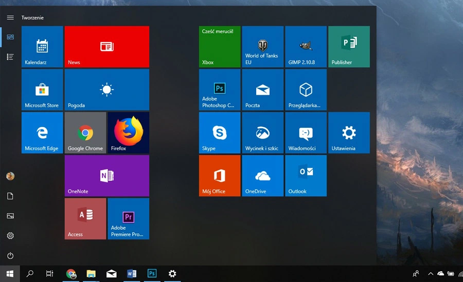 Windows 10 Kafelki