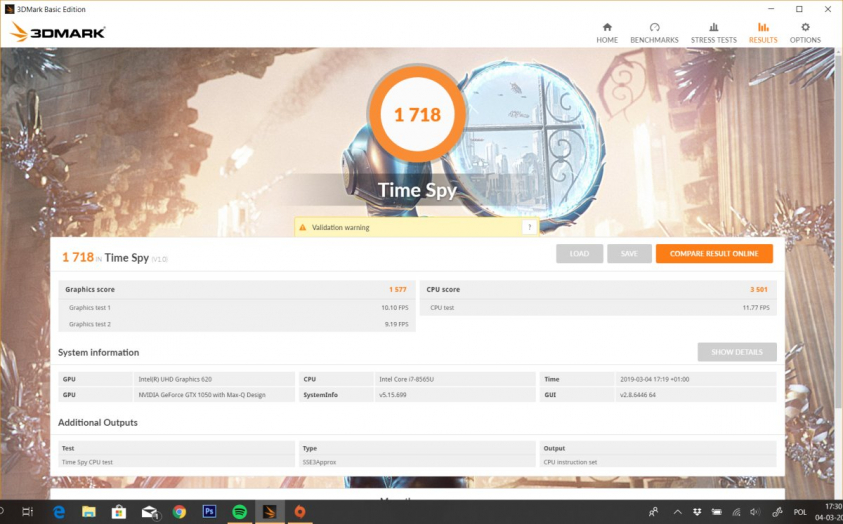 UX480 3DMark GuCQ8BIs4N