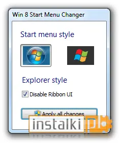 Win 8 Start Menu Changer 1.3.0.106 - Windows - download - instalki.pl