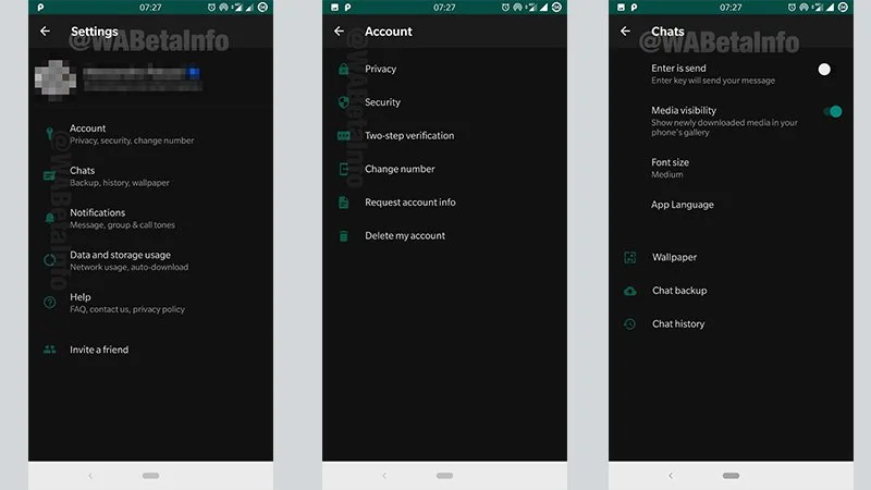 whatsapp 1 dark mode