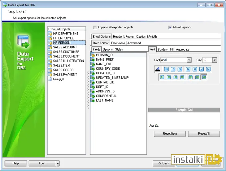 Okladka EMS Data Export for DB2